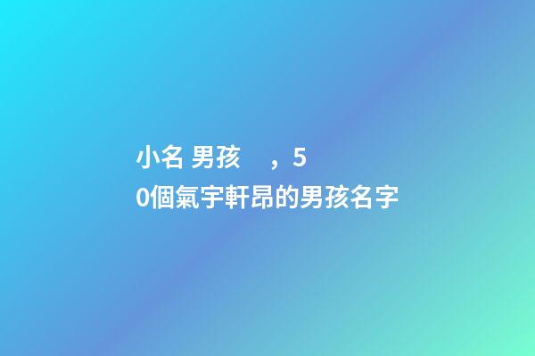小名 男孩，50個氣宇軒昂的男孩名字(帶解釋)-第1張-觀點-玄機派
